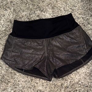 Lululemon Athletica Black and Gray Athletic Shorts